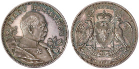 Personenmedaillen
Bismarck, Otto von *1815, +1898
Silbermedaille 1895 von Wilhelm Mayer. A.s. 80. Geburtstag. Brb. in Uniform r. zwischen Eichenzwei...