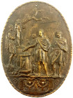 Renaissance und Barock
Italien
Große, ovale, einseitige Bronzegussplakette o.J., vermutlich von oder nach Valerio Belli (1468-1546 Vicenza). Darstel...