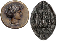Renaissance und Barock
Italien
2 Stück: spitzovales Bleisiegel des Kardinals Ippolito de Medici (1511-1535, Neffe von Papst Leo X.) o.J. (ca. 1520) ...