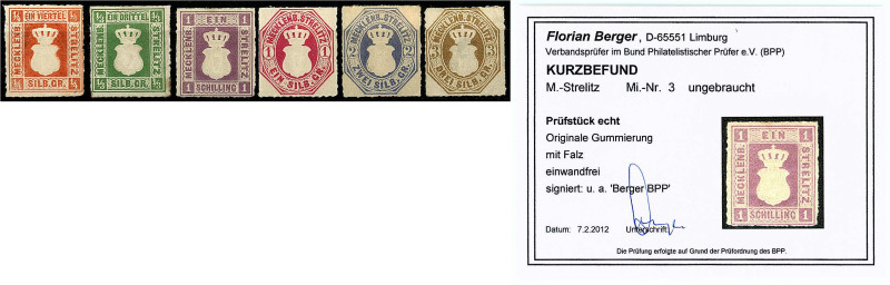 Deutschland
Altdeutschland
Mecklenburg-Strelitz
1/4 Gr. - 3 Sgr. Freimarken 1...