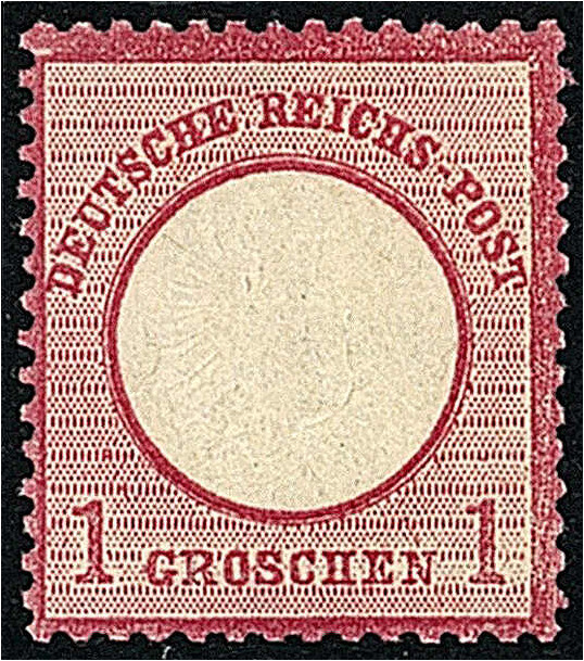 Deutschland
Deutsches Reich
1 Gr. großer Brustschild 1872, tadellos in postfri...