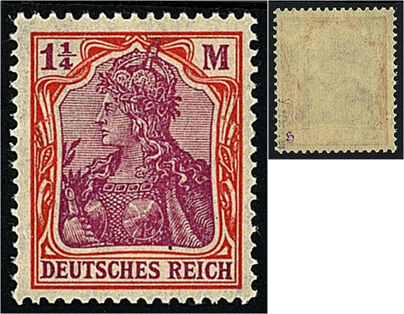 Deutschland
Deutsches Reich
1/4 M. Freimarken 1920/21, postfrische Erhaltung, ...