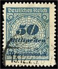 Deutschland
Deutsches Reich
50 Milliarden M. Rosettenmuster 1923, gestempelt, B-Zähnung, befindet sich in guter Qualität, geprüft Düntsch BPP/Infla....