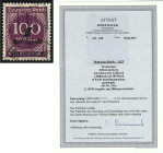 Deutschland
Deutsches Reich
1 Mrd. auf 100 M Hitlerprovisorium 1923, gestempelt ,,MÜNCHEN,*2*,.....3-4 N (Serienstempel mit Einsatz ,,Benutze die Lu...