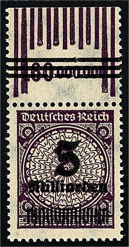 Deutschland
Deutsches Reich
5 Mrd. auf 2 Mio M. Freimarken 1923, postfrischer ...
