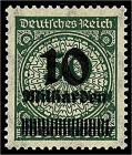 Deutschland
Deutsches Reich
10 Mrd. auf 50 Mio M. Freimarke 1923, schwarzopalgrün in postfrische Erhaltung. Fotoattest Tworek BPP >einwandfrei