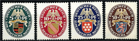 Deutschland
Deutsches Reich
5 Pf. - 50 Pf. Deutsche Nothilfe 1926, kompletter Satz in postfrischer Luxuserhaltung, unsigniert. Mi. 230,-€ Michel 398...
