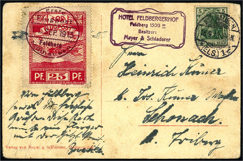 Deutschland
Deutsches Reich
Halbamtliche Flugmarken
25 Pf. Flugmarke Sonderfl...
