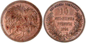 Deutsch-Neuguinea
Neuguinea Compagnie
10 Neuguinea-Pfennig 1894 A. vorzüglich. Jaeger 703.