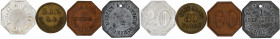 Sonstige deutsche Siedlungen/Besitzungen
Türkei
4 versch. Marken von Constantinopel/Konstantinopel (Istanbul): D.A.V. G.A. 30 Paras, Deutsches Solda...