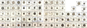 Deutsche Münzen bis 1871
76 Kleinmünzen von Anhalt bis Würzburg, alle in Rähmchen. Schwerpunkt Mittel- und Süddeutschland, u.a. Augsburg, Bamberg, Sc...