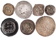Deutsche Münzen bis 1871
7 Münzen des Mittelalters: Lüneburg 2 versch. Brakteaten und Kreuzgroschen, Salzburg Pfennig, Schwäbisch-Hall Heller, Strass...