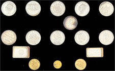 Deutsche Münzen bis 1871
Schatulle der Hamburger Münze "Deutsche Taler 1800-1871" mit 10 Silber-NPs deutscher Taler des 19. Jh., 3 vergoldeten Silber...