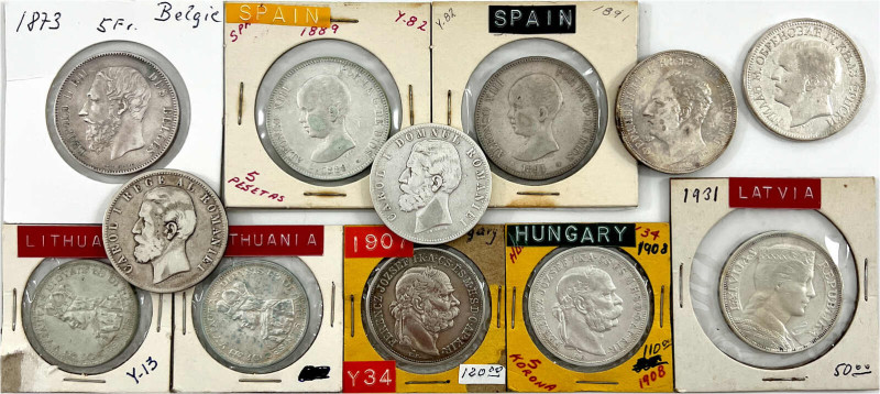 Ausland
Europa
12 Silbermünzen: Litauen 2 X 10 Litu 1936, Lettland 5 Lati 1931...
