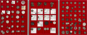 Sammlungen allgemein
Kl. Mittelaltersammlung auf 3 Schubern. Ca. 150 Münzen des 10. bis 15. Jh. Deutschland, Frankreich, Österreich, Italien, Ungarn,...
