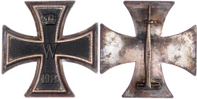 Deutschland
Deutsche Länder, bis 1918
Preussen: Eisernes Kreuz I. Klasse 1914 flache Form, Hersteller KAG. Im etwas beschädigten Originaletui. vorzü...