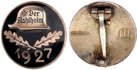 Deutschland
Weimarer Republik, 1919-1933
Abzeichen "Der Stahlhelm" 1927 zum Diensteintritt. vorzüglich. Hüsken 4107q.