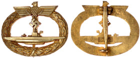 Deutschland
Drittes Reich, 1933-1945
U-Boot-Kriegsabzeichen Buntmetall Hersteller Schwerin-Berlin 68. vorzüglich. Niemann 7.09.01a.