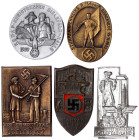 Deutschland
Drittes Reich, 1933-1945
Bielefeld, 5 Tagungsabzeichen: Gautag NSDAP 1931, Sturmfahnenweihe Brackwede 1933, Kreis-Parteitag Jöllenbeck 1...