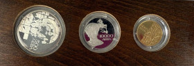 Set zu 500 Lewa Silber, 5.000 Lewa Gold sowie 10.000 Lewa Platin 1993, zum Gedenken an die Unterzeichnung des Assoziierungsabkommen mit der EU im März...