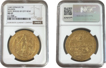 Bayern, 5 Dukaten (17,35g) 1640, Maximilian I., München. Auf die Neubefestigung der Stadt München. Fb. 196, Prachtexemplar! NGC - MS 63