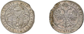 Konstanz, 12 Kreuzer o.J. mit Titel Ferdinand II., Nau 153, Rutishauser 178, kl. Zainende, vorzüglich bis prägefrisch. Sehr selten! Bedingung: *