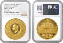 Preussen, Friedrich Wilhelm IV., Goldmedaille zu 20 Dukaten o.J. (1850), von J.L. Jachtmann und C. Pfeuffer. Av: Kopf nach rechts, im Aussenkranz vier...