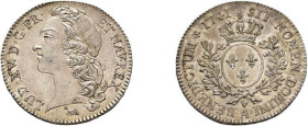 1/2 Ecu au bandeau 1741, Louis X. Paris. Gadoury 314, vorzüglich bis Stempelglanz. Bedingung: *