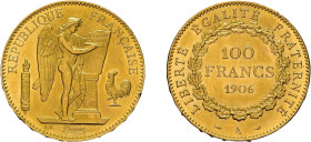 100 Francs 1906, Genius, Paris. Fb. 590,Gadoury 1137, kl. Randfehler, vorzüglich.