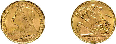 1/2 Sovereign 1901, Victoria. Fb. 397, S. 3878, kl. Kratzer, vorzüglich bis Stem...