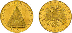 100 Schilling Gold 1937, Madonna von Mariazell. Fb. 522, Kratzer, vorzüglich.