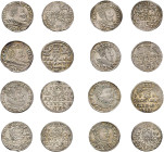 POLEN / LITAUEN, Lot zu 9 x 3 Gröscher. Enthalten: 3 Gröscher 1581, 1583, 1584 und 1586 Stephan Bathory. 3 Gröscher 1589, 1593, 1594, 1596 (2x) Sigism...