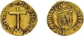 Cruzado (3,49g), o.J., Joao III., 1521-1557. Fb. 29 var., sehr schön.