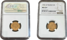 5 Rubel 1903, Nikolaus II., St. Petersburg. Fb. 180, NGC MS 63+.
