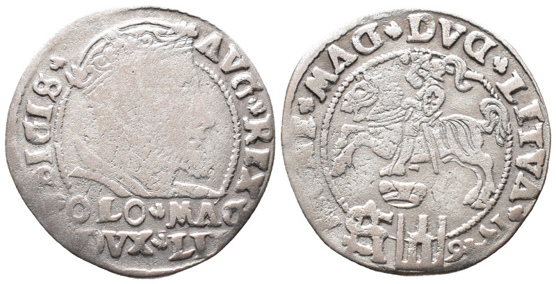 Baltikum, Litauen, Sigismund II. August von Polen 1545-1572, Groschen 1546, Viln...