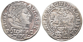 Baltikum, Litauen, Sigismund II. August von Polen 1545-1572, Groschen 1547, Vilnius. 2,06 g. Kop. 3281 (R1). Sehr schön +