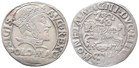 Baltikum, Litauen, Sigismund II. August von Polen 1545-1572, Groschen 1547, Vilnius. 1,98 g. Kop. 3281 (R1). Leichte Prägeschwäche, sehr schön