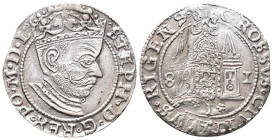 Baltikum, Riga, Stephan Bathory von Polen, 1576-1586, Groschen 1581. 1,65 g. Kop. 8084 (R1). Sehr schön-vorzüglich
