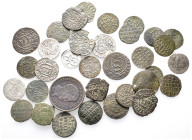Dänemark, kl. Konvolut von Kleinmünzen. 34 Stück. Darunter auch bessere Stücke, wie Skilling 1612 und 1622. Zum Teil mit Fehlern, schön-sehr schön...