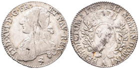 Frankreich, Louis XVI. 1774-1793, 1/2 Écu aux rameaux d'olivier 1790 A, Paris. 14,73 g. Justiert, kl. Schrötlingsfehler, justiert, sehr schön +