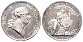 Frankreich, Louis XVI. 1774-1793, Silbermedaille 1793, von F. W. Loos, auf seinen Tod am 21. Januar. 30 mm; 9,46 g. Slg. Julius 262. Herrliche Patina,...