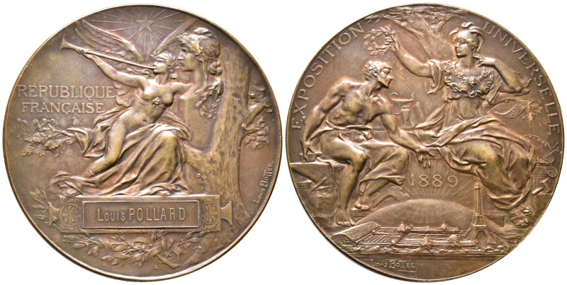 Frankreich, 3. Republik 1871-1940, Bronzemedaille 1889, von L. Bottee. Prämie de...