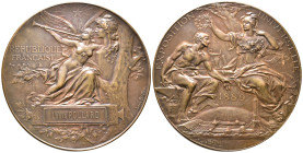 Frankreich, 3. Republik 1871-1940, Bronzemedaille 1889, von L. Bottee. Prämie der Weltausstellung in Paris, verliehen an "Louis Pollard". 63 mm; 98,18...