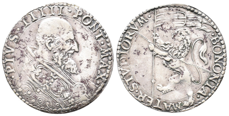 Italien Vatikan, Pio IV. de Medici 1559-1565, Bianco o. J., Bologna. 4,65 g. Sch...