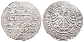 Polen, Sigismund I. 1506-1548, Groschen 1526, Krakau. 2,00 g. Kop. 415. Sehr schön