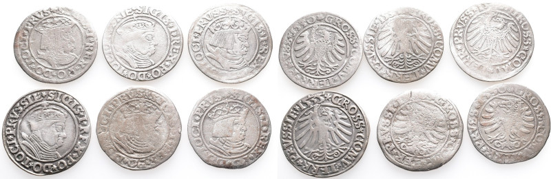 Polen, Sigismund I. 1506-1548, Groschen 1530 (2x), 1535 und Jahreszahl nicht les...