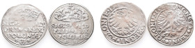 Polen, Sigismund I. 1506-1548, Groschen 15?? und 1545, Krakau. 2 Stück. Sehr schön