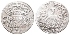 Polen, Sigismund I. 1506-1548, Groschen 1547, Krakau. 2,00 g. Kop. 432. Sehr schön-vorzüglich