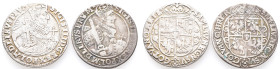 Polen, Sigismund III. 1587-1632, Ort (1/4 Reichstaler) 1621 und 1624. 2 Stück. Sehr schön
