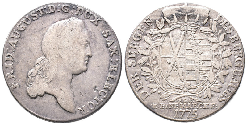 Sachsen, Friedrich August III. 1763-1806, Konv.-Taler 1775, Dresden. Ausbeute de...
